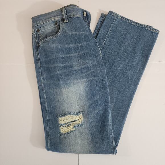 Levi's Other - Levi's 501 Button‎ Fly Mens Distressed Jeans Size 34x32